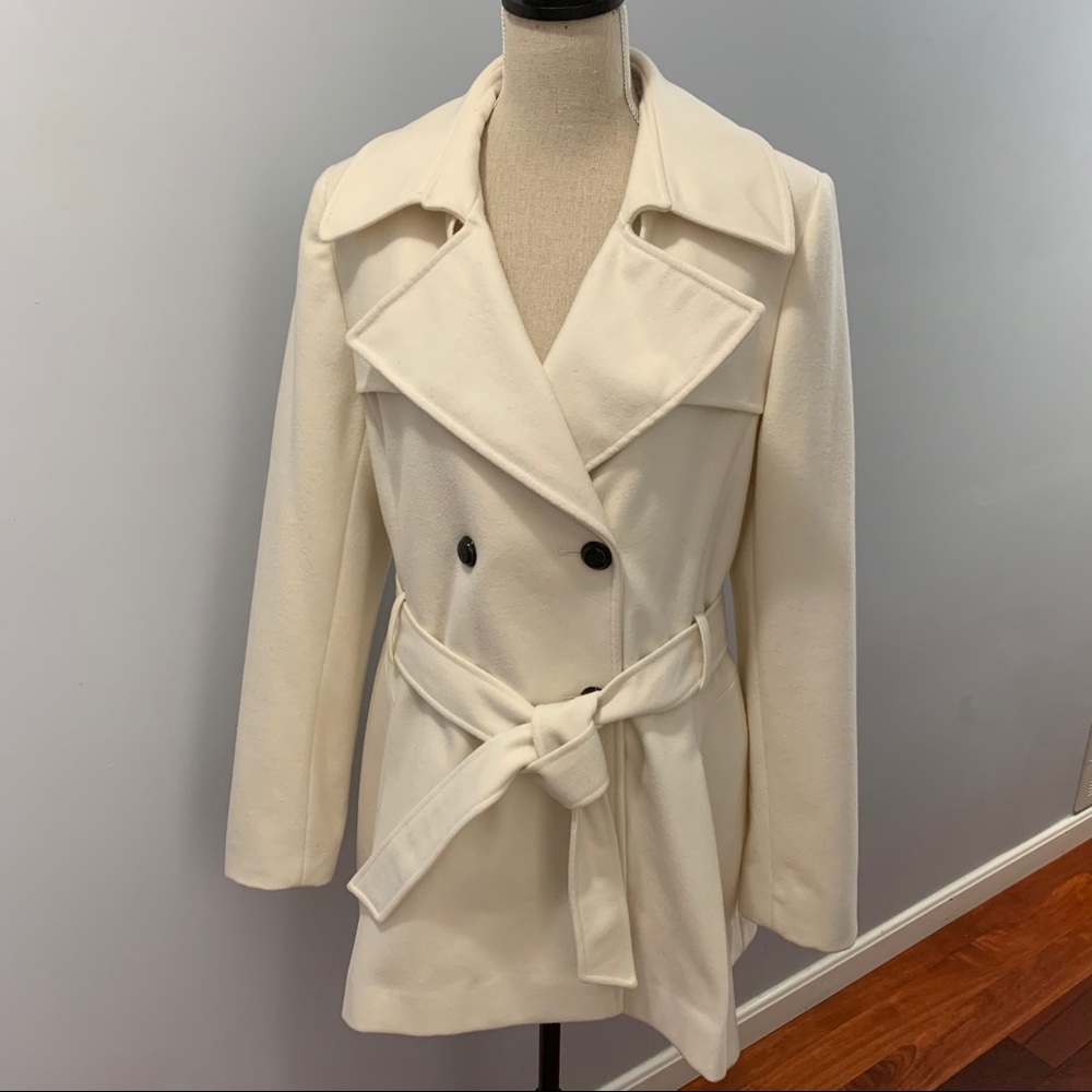 Via spiga winter white trench coat